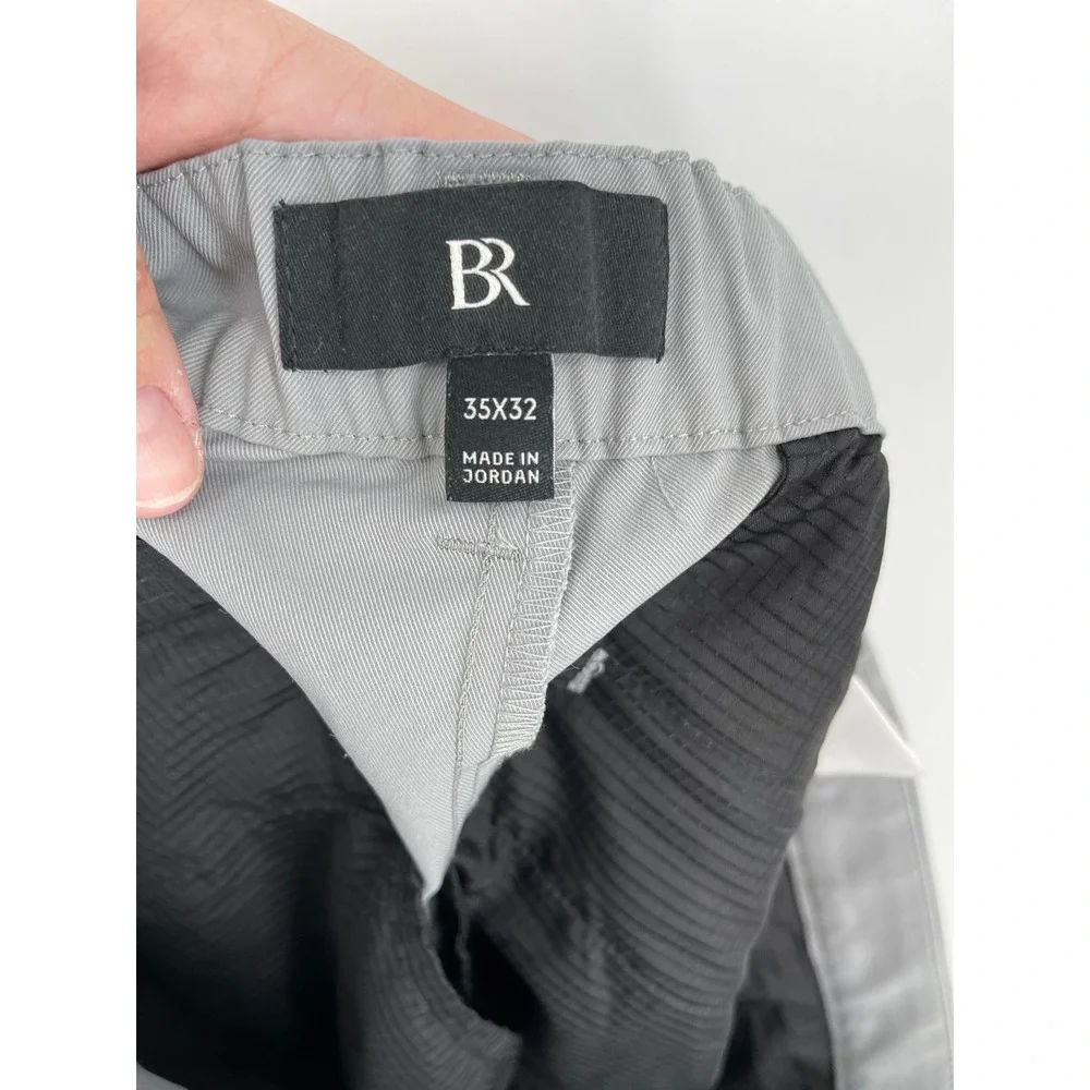 Banana Republic Mens Gray Athletic Fit Performance Dress Pants 35x32‎ Office